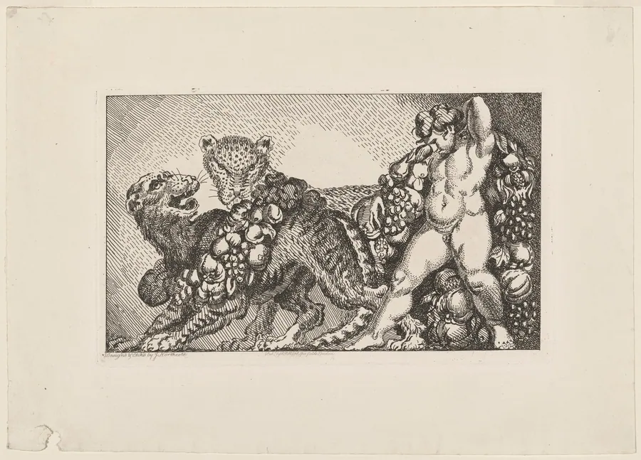 Bacchus Accompanied by a Leopard and a Tiger by James Northcote