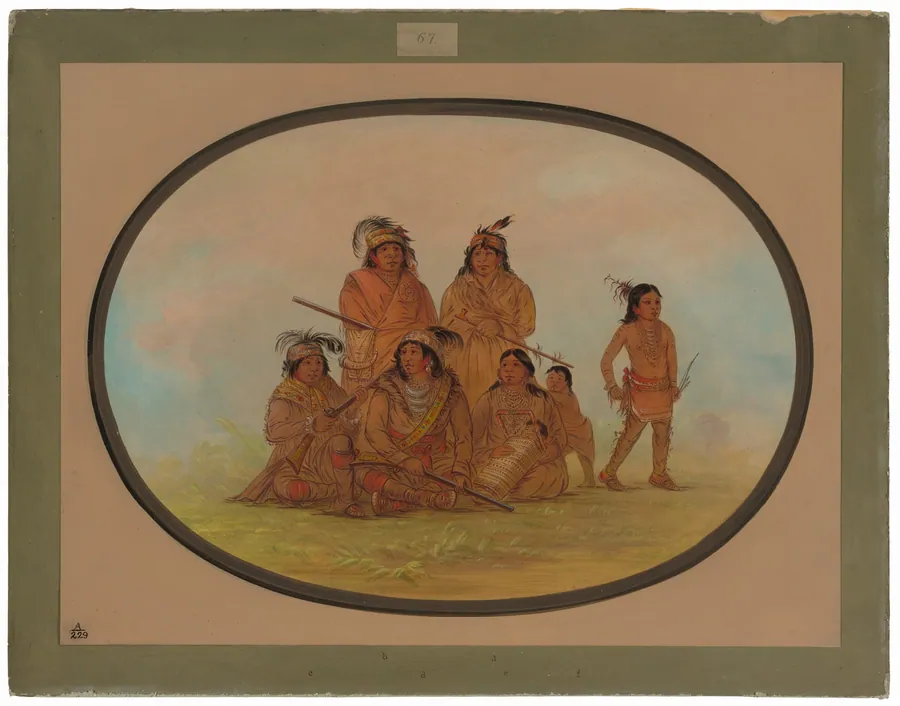 Seminolee Indians, Prisoners at Fort Moultrie by George Catlin