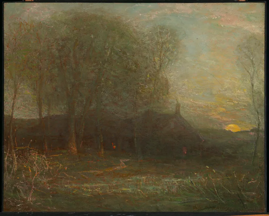 The Harvest Moon by Charles Melville Dewey, born Lowville, NY 1849-died New York City 1937