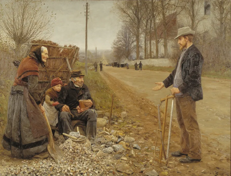 En landevej by H.A. Brendekilde