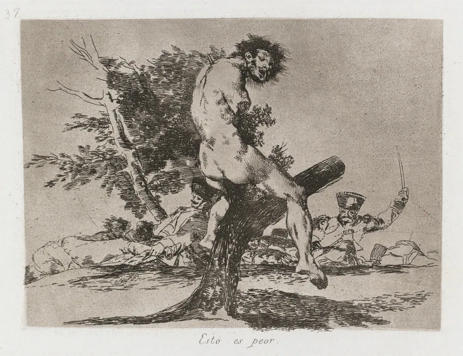 Disasters of War: Pl. 37, This is worse by Francisco de Goya