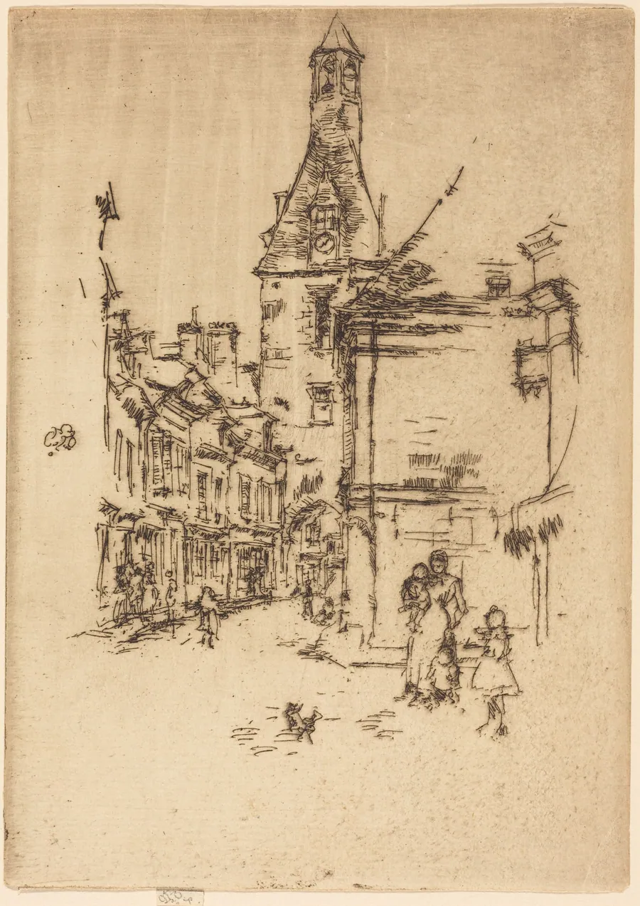 Clock-Tower, Amboise by James McNeill Whistler