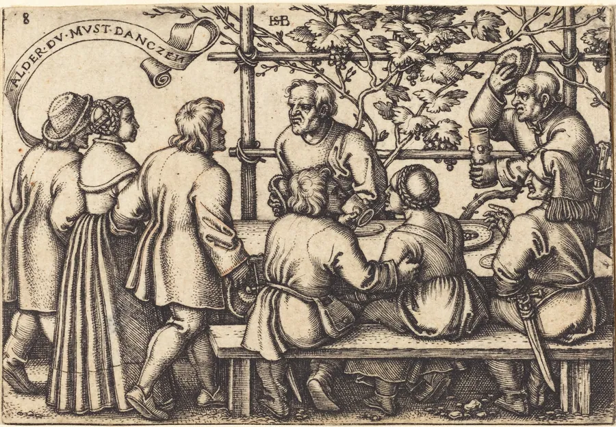 Peasants' Feast by Sebald Beham