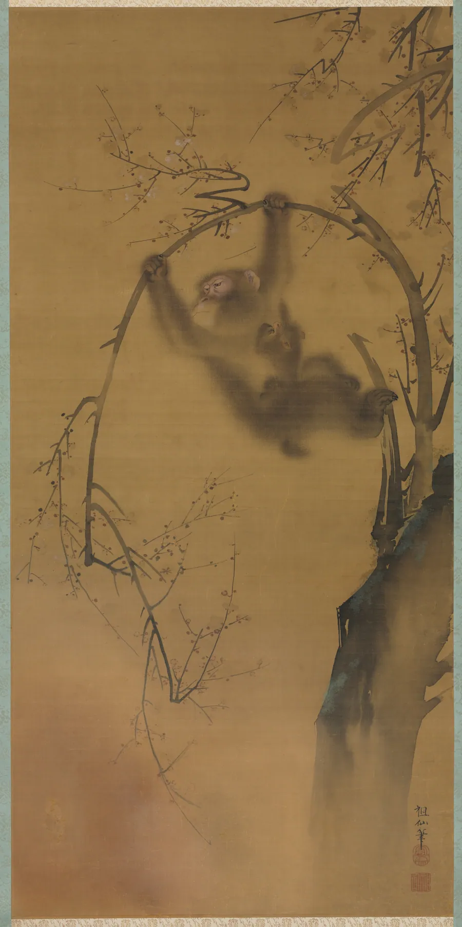 Monkeys in a Cherry Tree by Mori Sosen