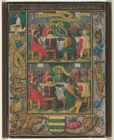 Single Leaf with Scenes from the Last Supper