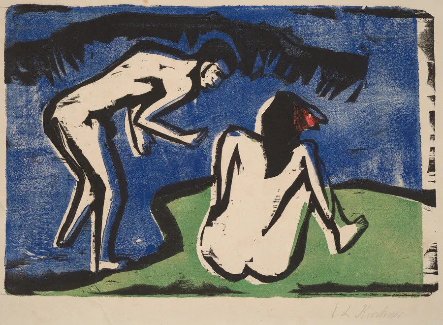Bathing Couple by Ernst Ludwig Kirchner