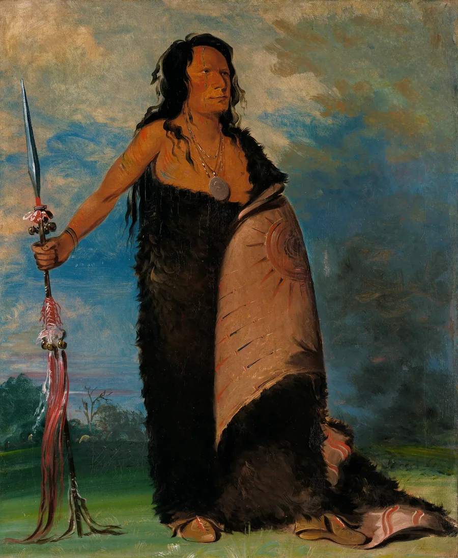 Shoo-de-gá-cha, The Smoke, Chief of the Tribe by George Catlin, born Wilkes-Barre, PA 1796-died Jersey City, NJ 1872