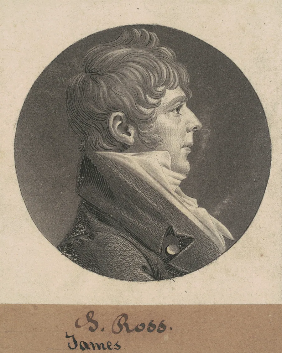 J. Ross by Charles B. J. Févret de Saint-Mémin