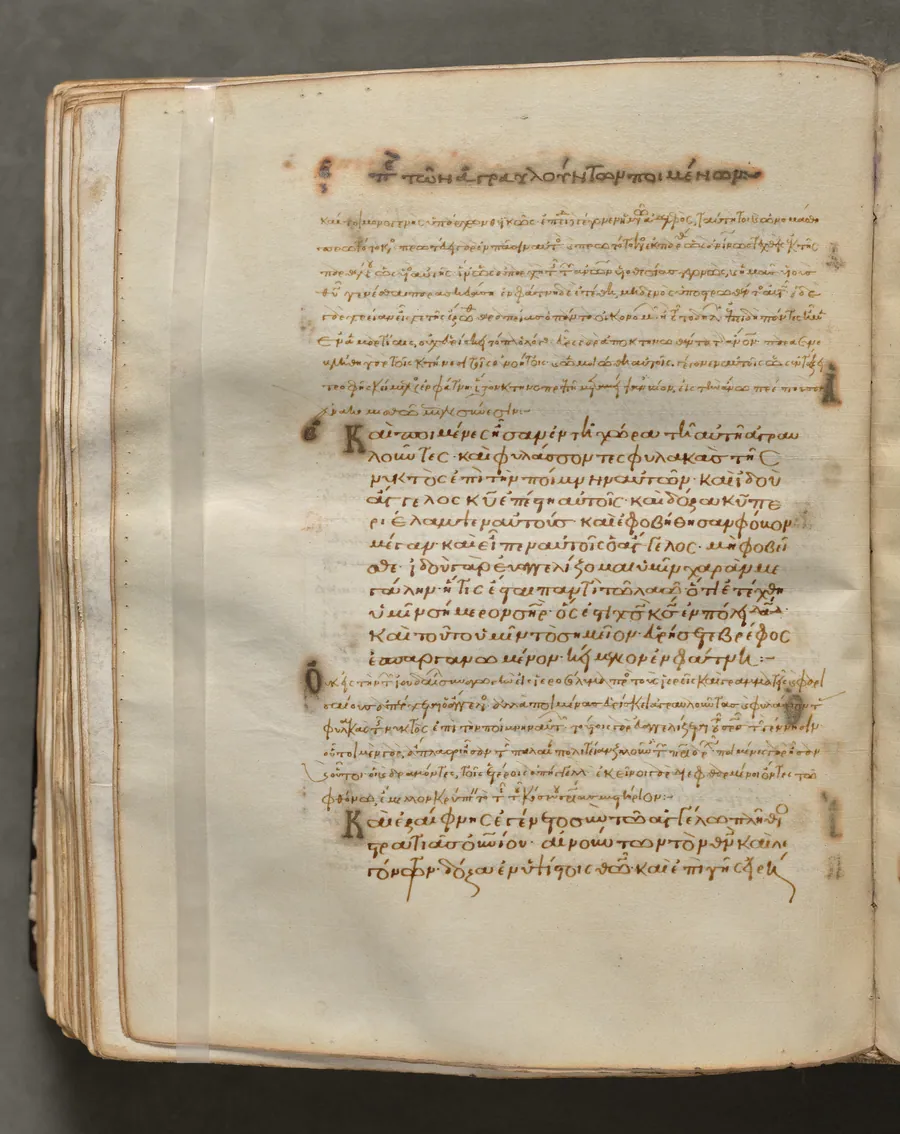 Text, folio 208 (verso), from a Gospel Book with Commentaries