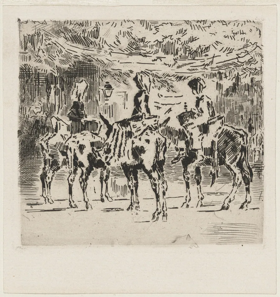 Les Petits Anes de Luchon by Félix-Hilaire Buhot