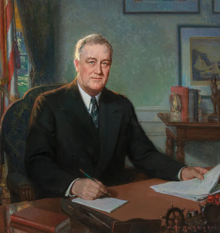 Franklin D. Roosevelt by Henry Salem Hubbell, 25 Dec 1870 - 9 Jan 1949