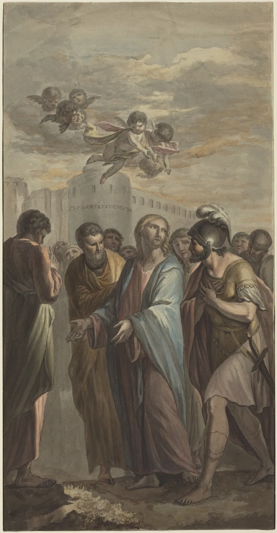 Christ with Apostles and a Roman Soldier by Ernest Zacharias Platner