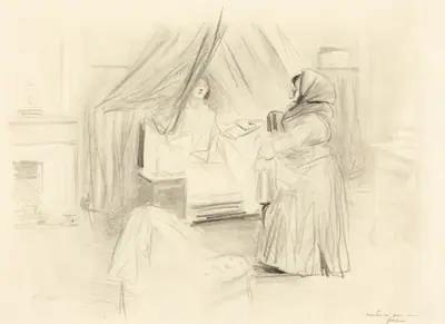 Le petit déjeuner (planche en largeur) (Breakfast) (horizontal plate)