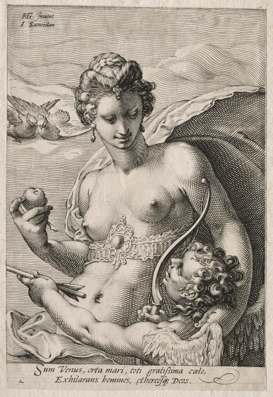 Venus and Cupid by Jan Saenredam
