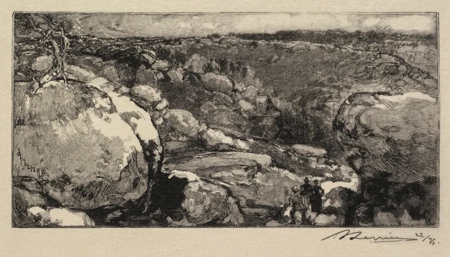 Fontainebleau Forest: The Cirque of Long-Rocher (La Forêt de Fontainebleau: Le cirque du Long-Rocher) by Auguste Louis Lepère