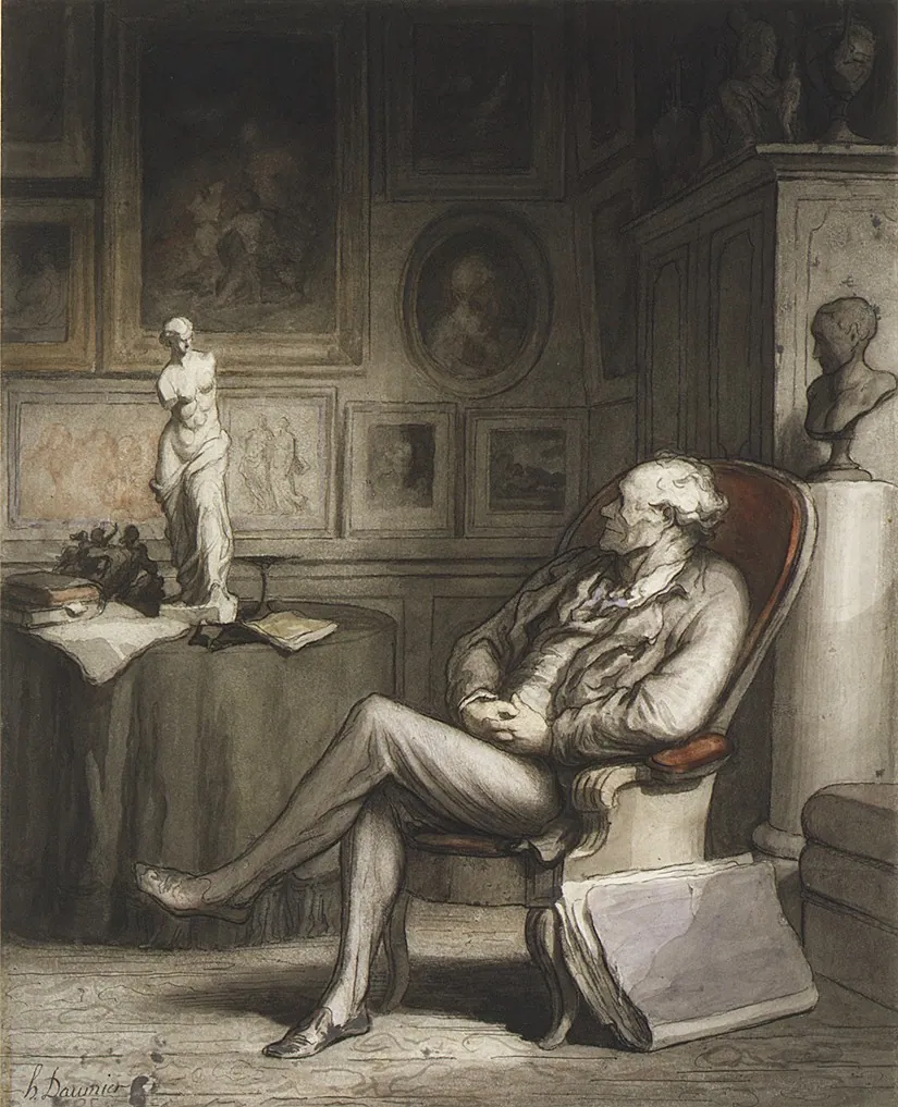 The Connoisseur by Honoré Daumier