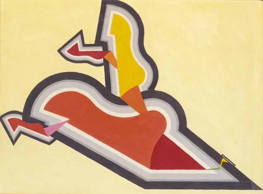 Study in Rhythm: Red and Gold by Joseph Schillinger, born Kharkov, Russia 1895-died New York City 1943