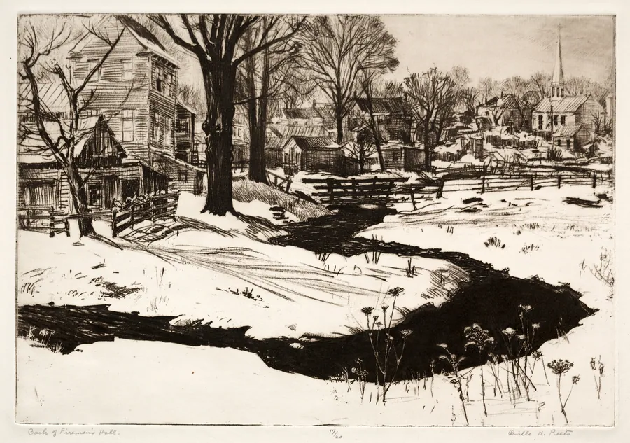 Back of Firemen's Hall by Orville Houghton Peets