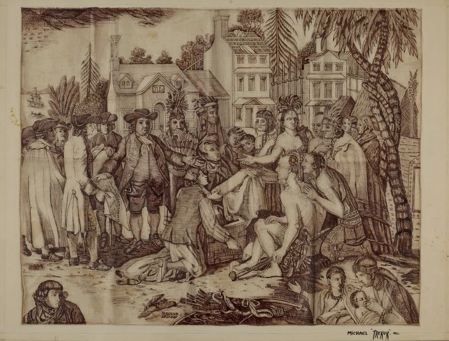Printed Historical Textile by Michael Trekur