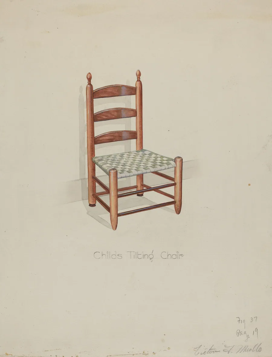 Shaker Three Slat Titlting Chair by Victor F. Muollo