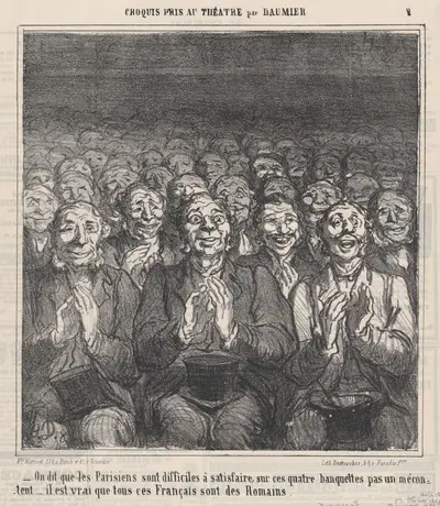 Who says, Parisians are never satisfied!, from 'Theater sketches,' published in Le Charivari, February 13, 1864