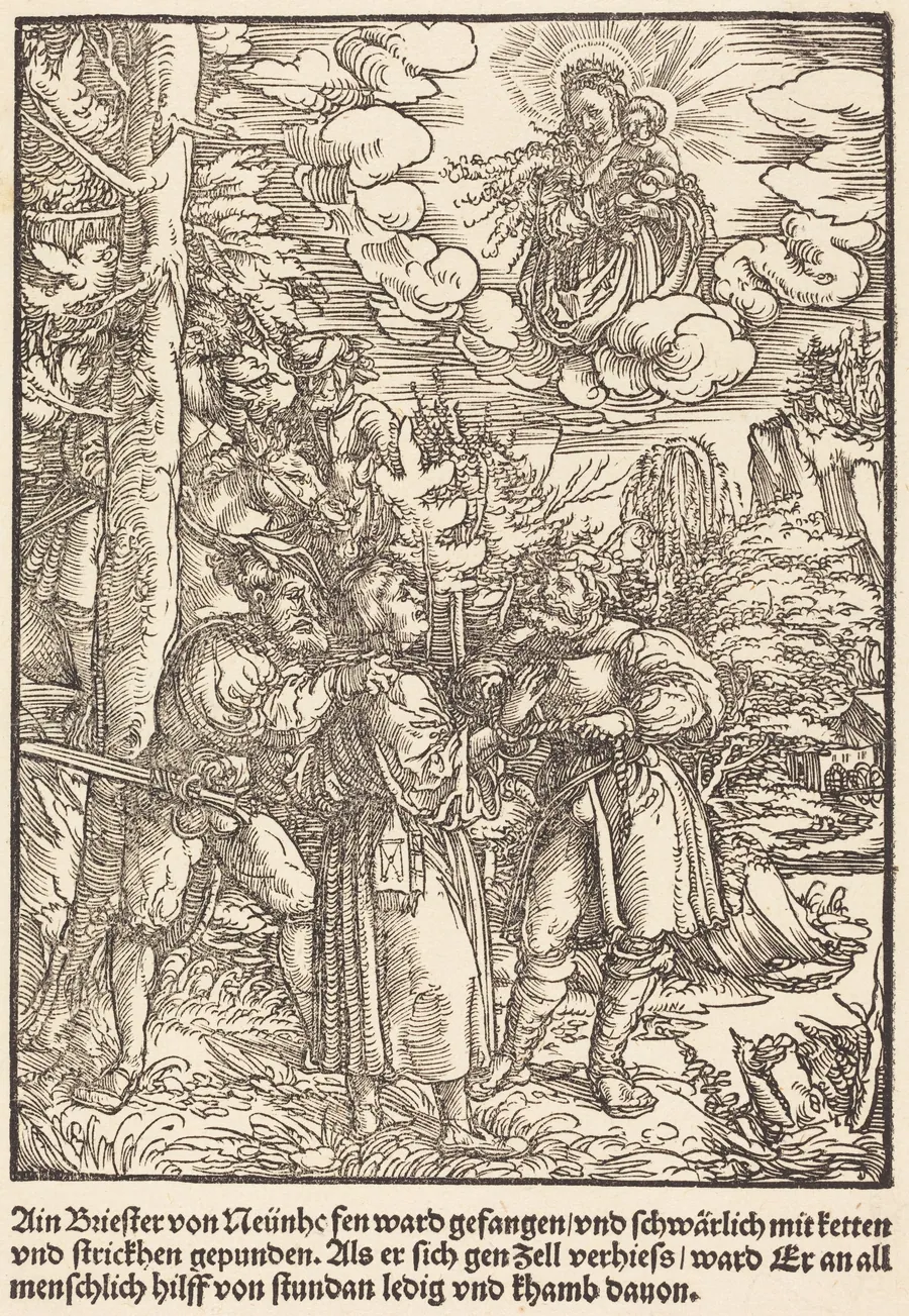 Ain Briester von Neunhe ... by Master of the Miracles of Mariazell