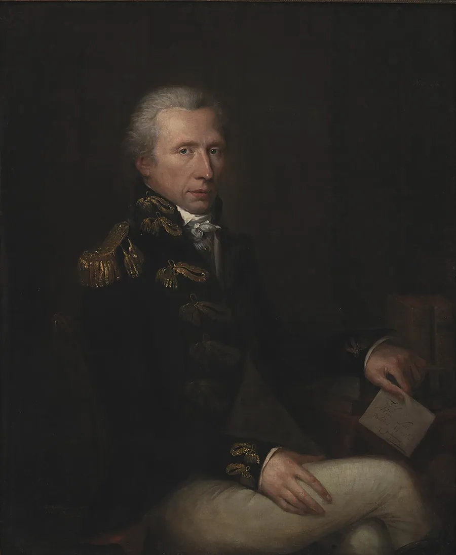 Portræt af kunstsamleren konsul Hans West by Charles Pièrre Verhulst