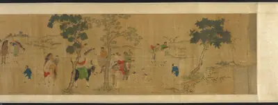 The eighteen scholars at a literary gathering