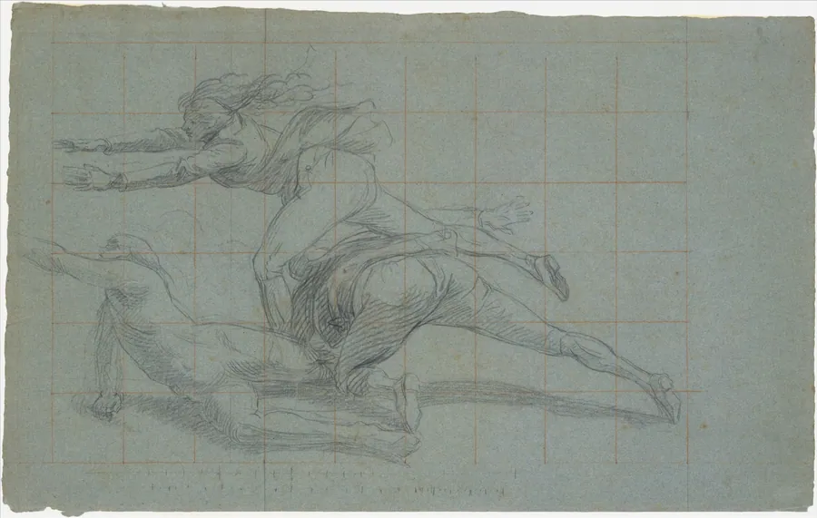 Study for "The Siege of Gibraltar": Three Figures by John Singleton Copley
