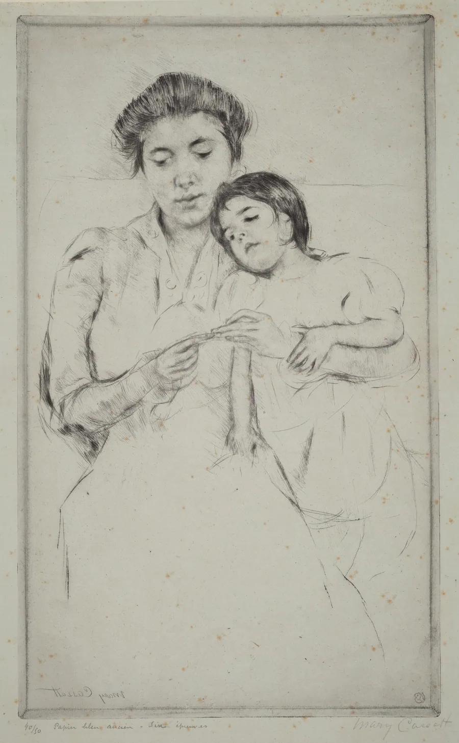 The Crocheting Lesson by Mary Cassatt
