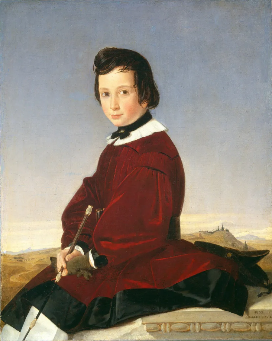 Portrait of a Young Horsewoman by Charles David