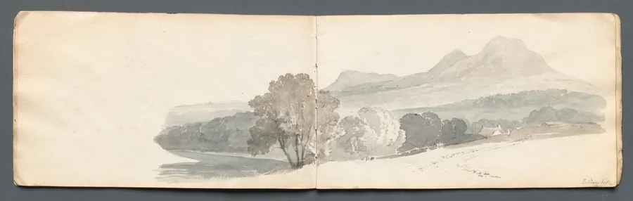Sketchbook: Eildon Hills by Samuel Prout