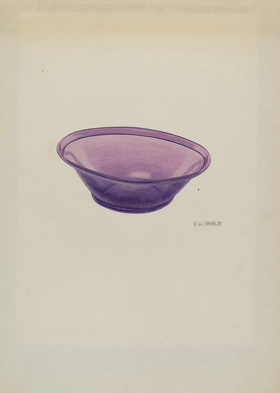 Amethyst Glass Bowl by V.L. Vance