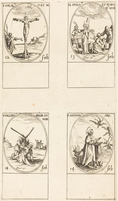 St. Eulalia; St. Fusca and Maura; St. Valentine; St. Anthony