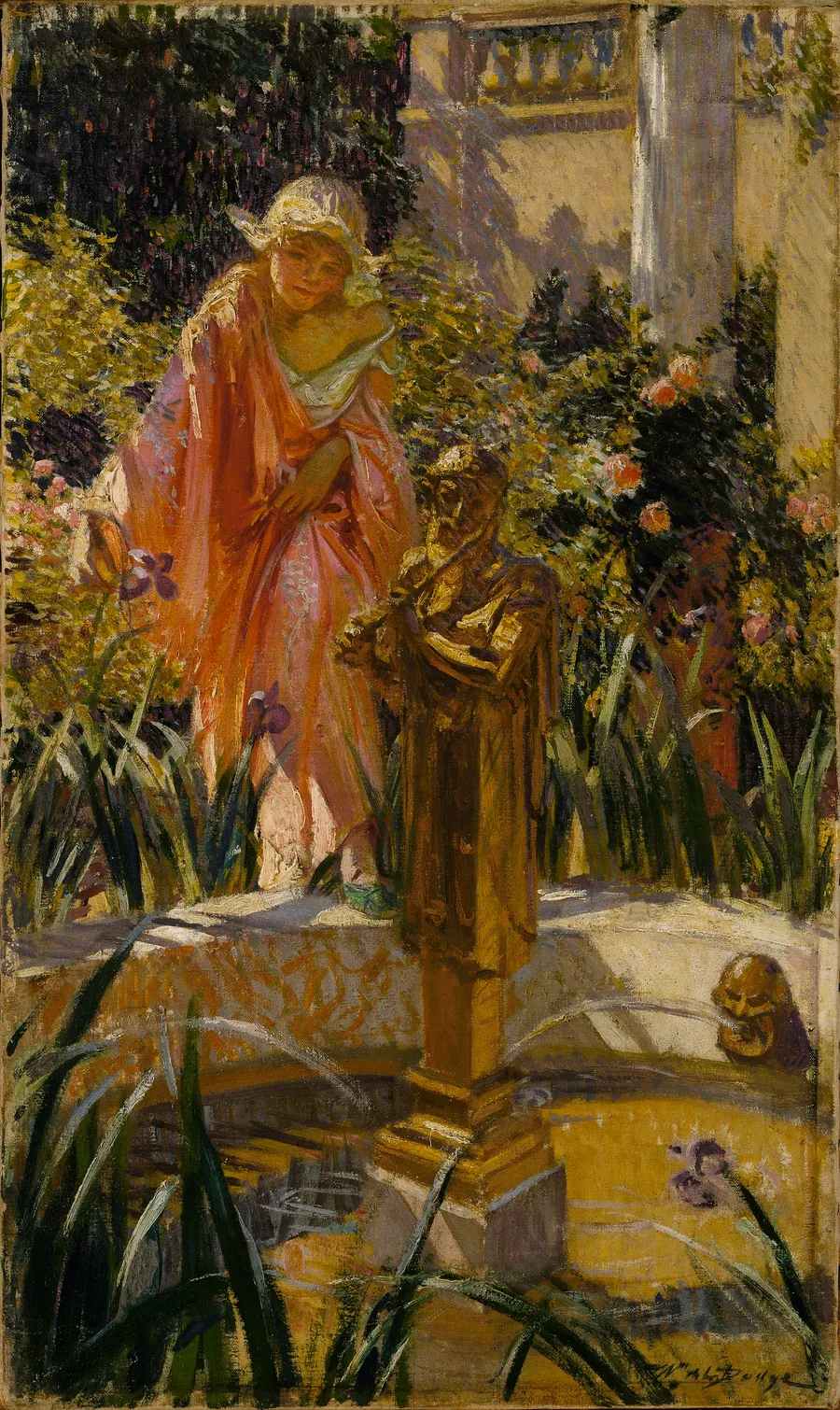 Stepping in the Fountain by William de Leftwich Dodge, born Liberty, VA 1867-died New York City 1935