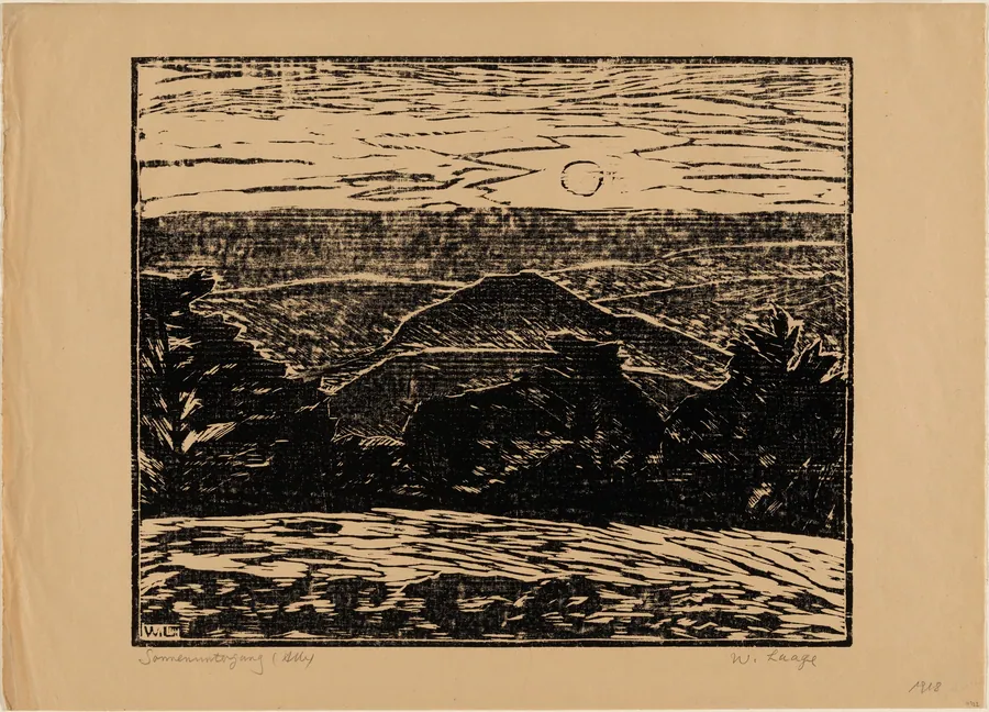 Sonnenuntergang (Alb) by Wilhelm Laage
