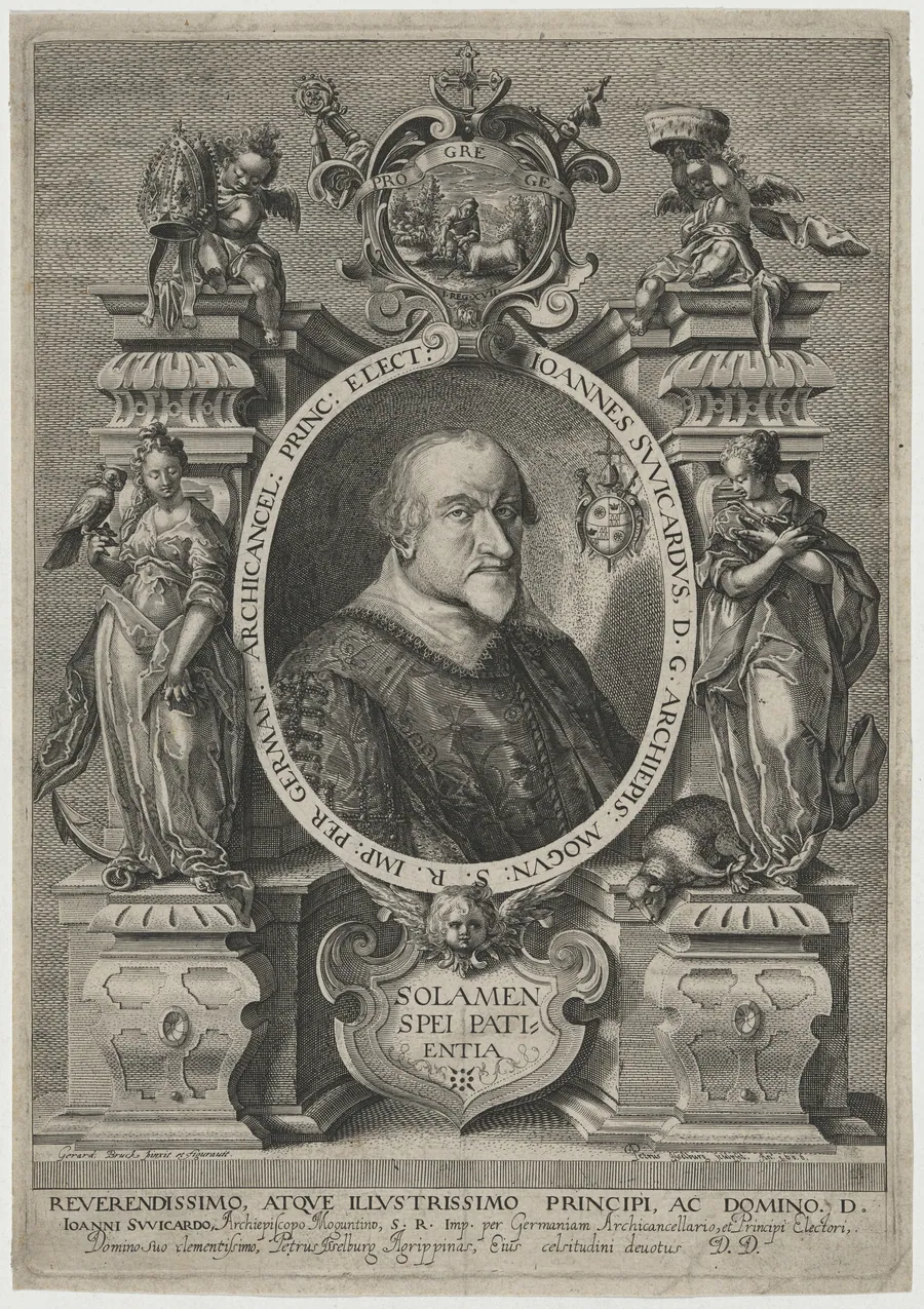 Joannes Swicardus, Archbishop of Maguntino by Peter Isselburg