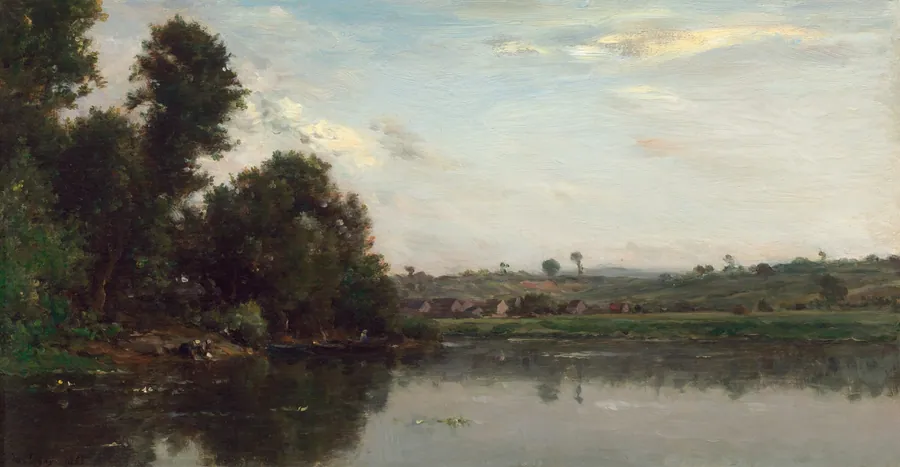 Washerwomen at the Oise River near Valmondois by Charles-François Daubigny