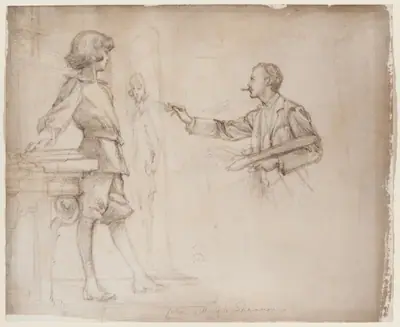 James Jebusa Shannon Painting a Portrait of the Young John Manners