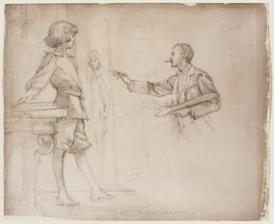 James Jebusa Shannon Painting a Portrait of the Young John Manners by Violet Manners Marchioness of Granby