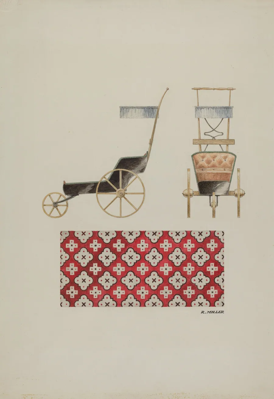 Doll Buggy and Rug by Randolph F. Miller