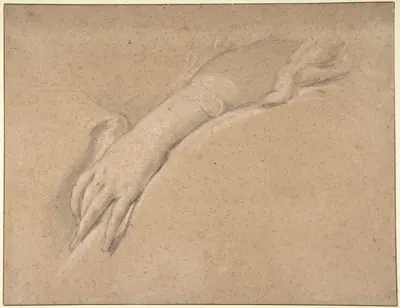 Study of the left hand of Mme de Pompadour
