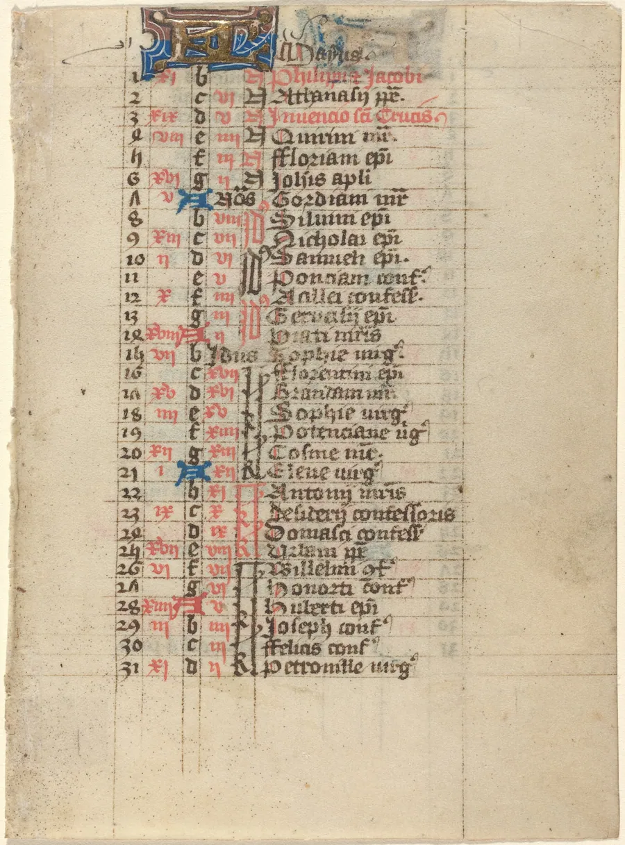 Page from a Book of Hours by French 15th Century