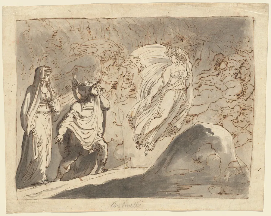 Aeneas in the Underworld by Roman 18th/19th Century