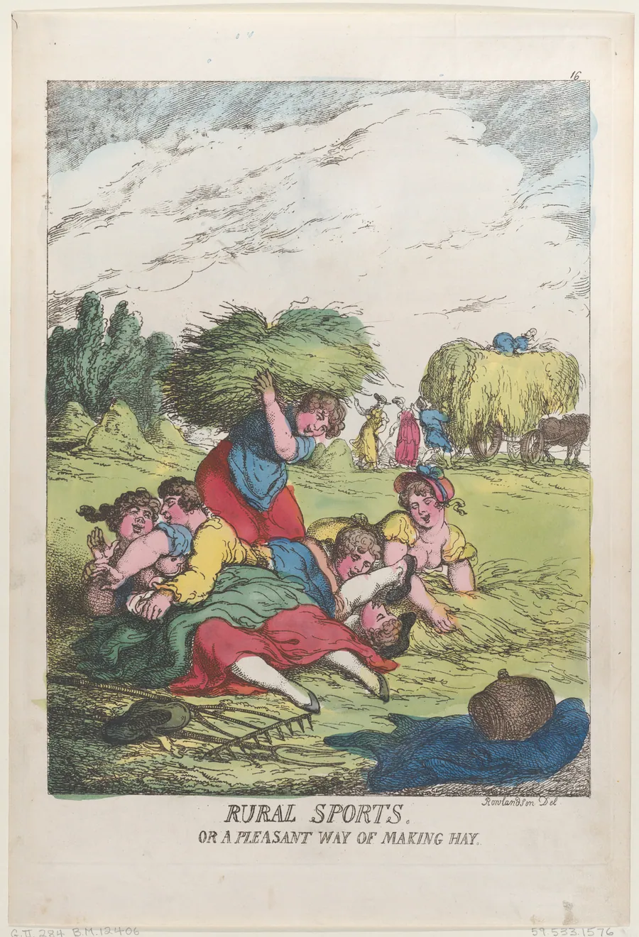 Rural Sports, or a Pleasant Way of Making Hay by Thomas Rowlandson