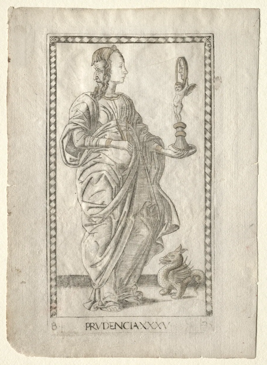Prudence (from the Tarocchi, series B: Cosmic Principles & Virtues, #35) by Master of the E-Series Tarocchi
