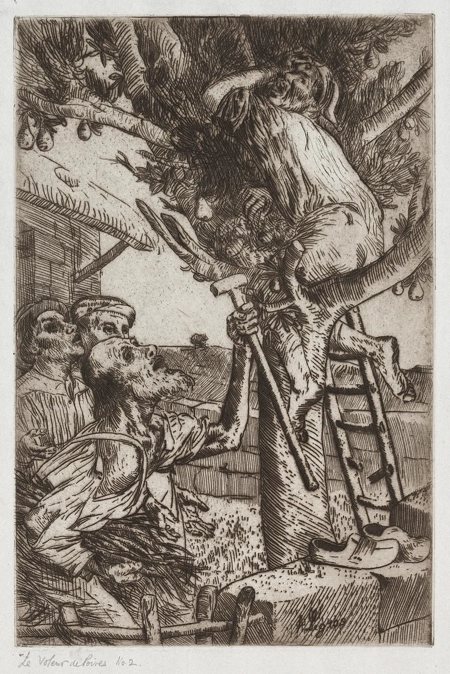 The Pear Thief, No. 1 by Alphonse Legros