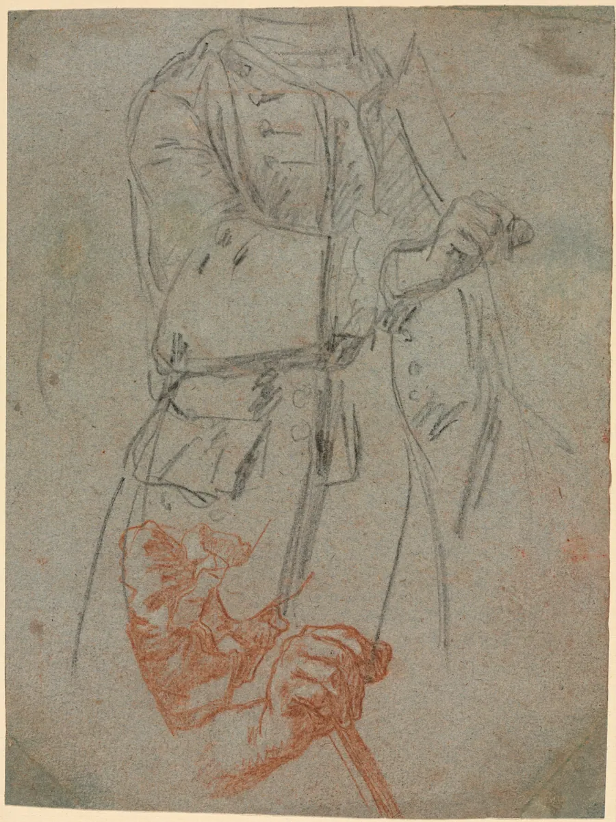 Studies of a Costume, Sleeve, and Hand by Pietro Longhi