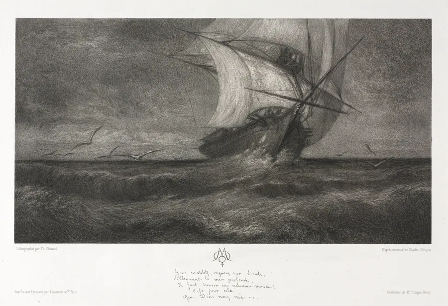 The Phantom Ship, or On the Waves by Theophile Narcisse Chauvel