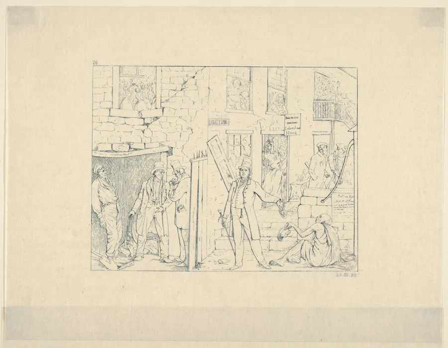 Free Negroes in the North (from Confederate War Etchings) by Adalbert John Volck